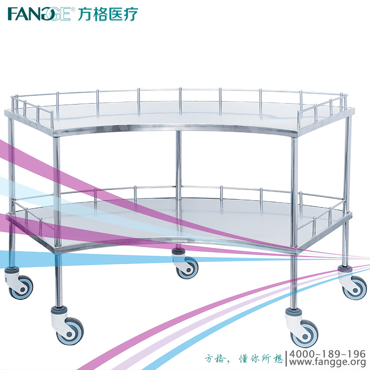 不銹鋼扇形器械臺(tái)車B09