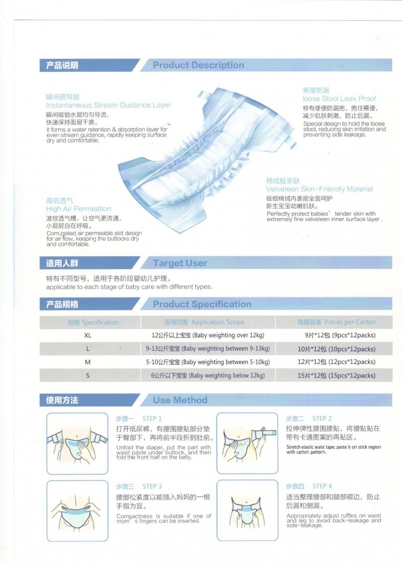 一次性護(hù)理墊，成人紙尿褲，嬰兒紙尿褲