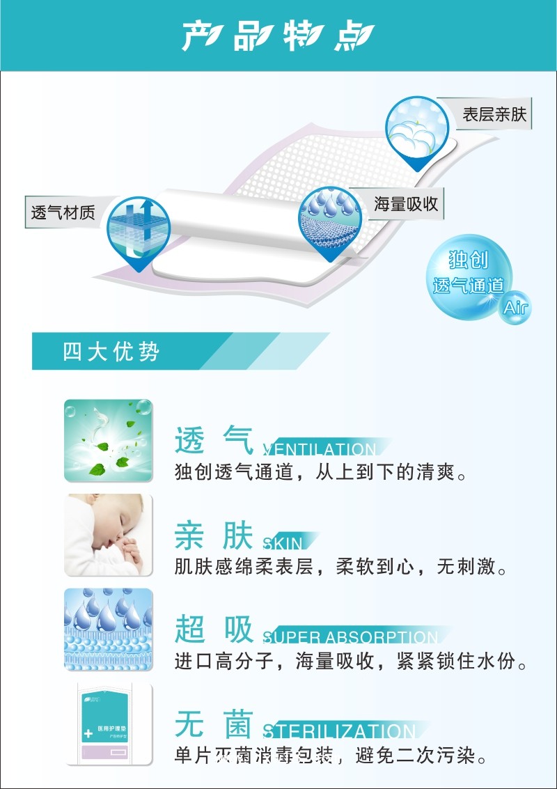 捷護(hù)佳600*900產(chǎn)婦型醫(yī)用護(hù)理墊jefcare.conm