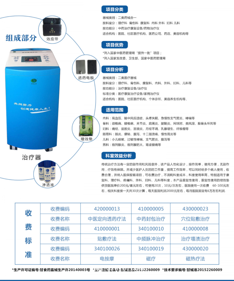 康遠(yuǎn)本草（多功能治療儀DGN-1C）；天水華大
