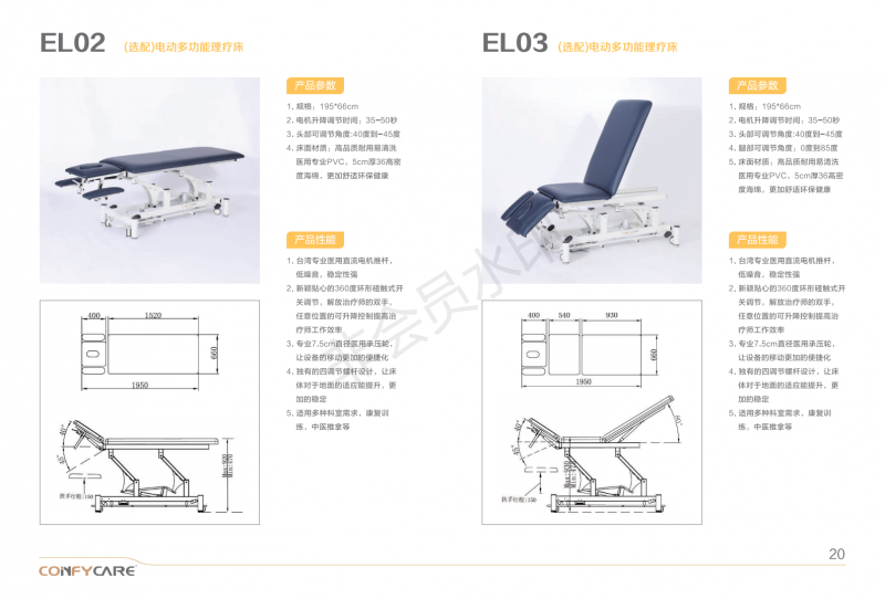 電動(dòng)多功能理療床
