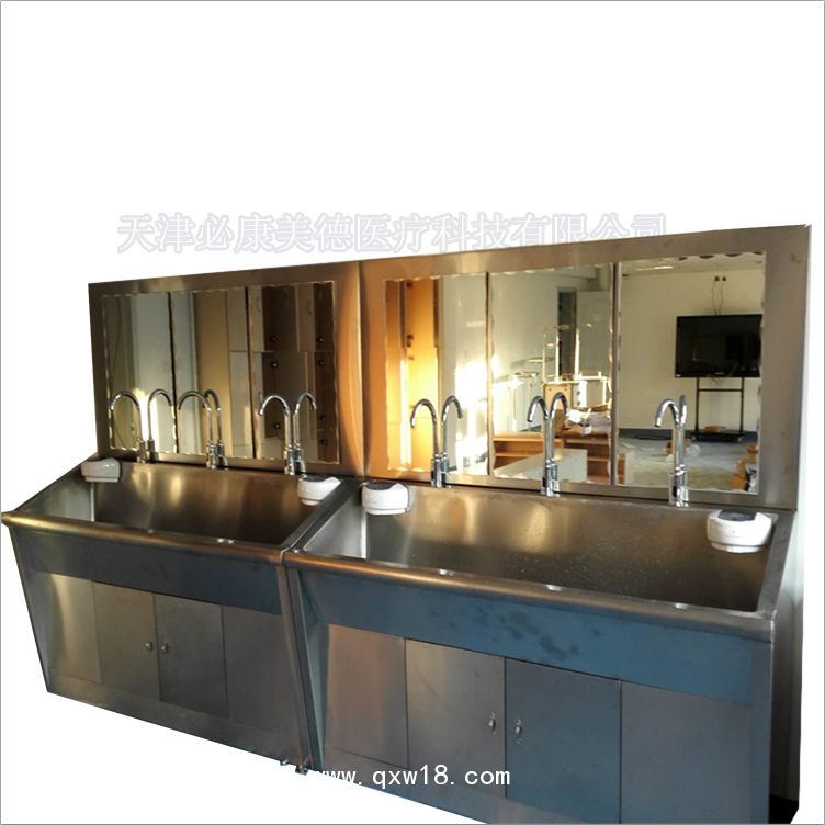 304感應(yīng)式不銹鋼刷手池 腳踏不銹鋼洗手消毒池