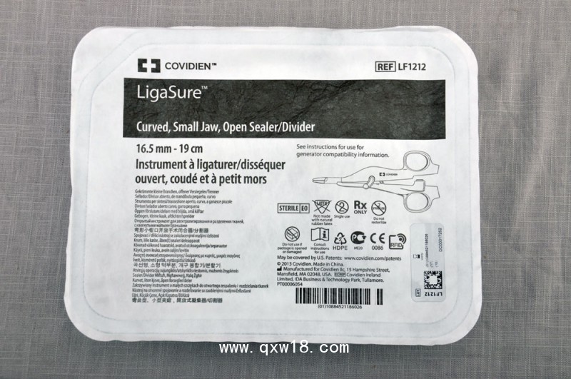 柯惠腹腔鏡開口鉗、彎形小鉗口開放手術(shù)閉合分割器LF1212