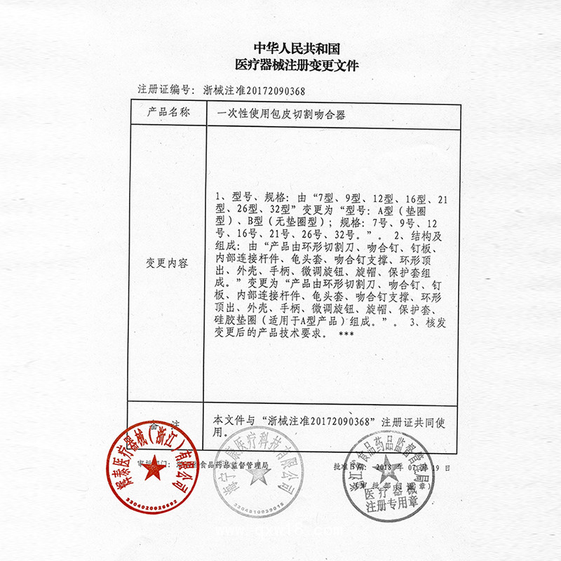 一次性使用包皮切割吻合器 全國招商