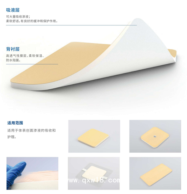 自粘性聚氨酯泡沫敷料（創(chuàng)傷、糖尿病足、褥瘡貼可OEM）