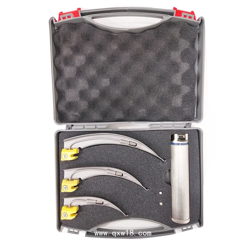 麻醉喉鏡便攜式醫(yī)用兒童成人不銹鋼喉鏡窺視片光纖麻醉喉鏡