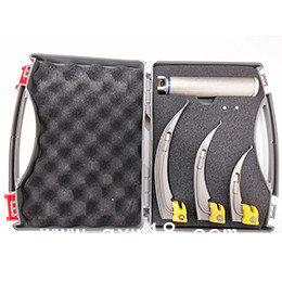 麻醉喉鏡便攜式醫(yī)用兒童成人不銹鋼喉鏡窺視片光纖麻醉喉鏡