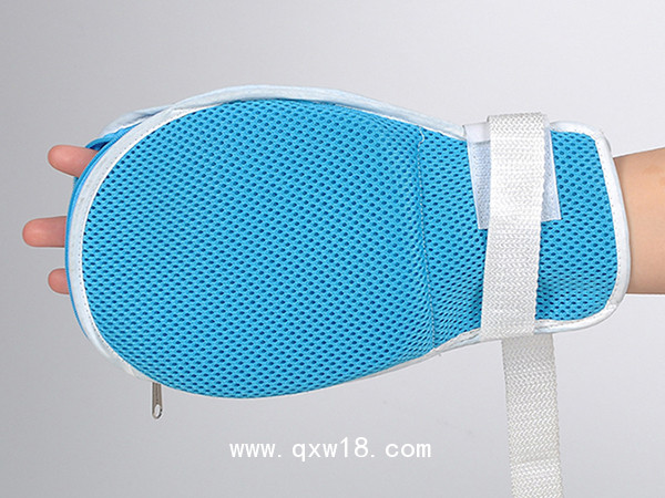 乒乓球約束手套 拉鏈ICU手套 手部固定帶 約束手套