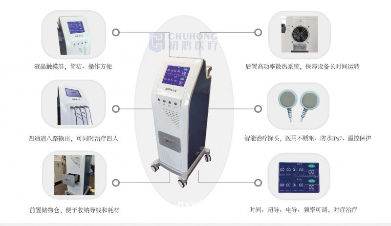 初鴻電致孔透藥治療儀YKX-CD四通道推車(chē)式豪華款 靶位透藥