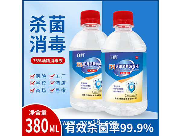 75%酒精消毒液380ml家用便攜
