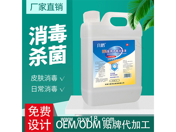 95%酒精消毒液 5L家用便攜學(xué)校超市工廠安檢