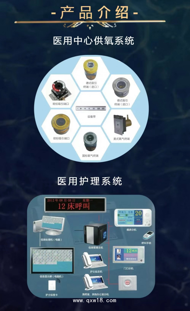 中心供氧管道、中心制氧機、設備帶呼叫系統(tǒng)