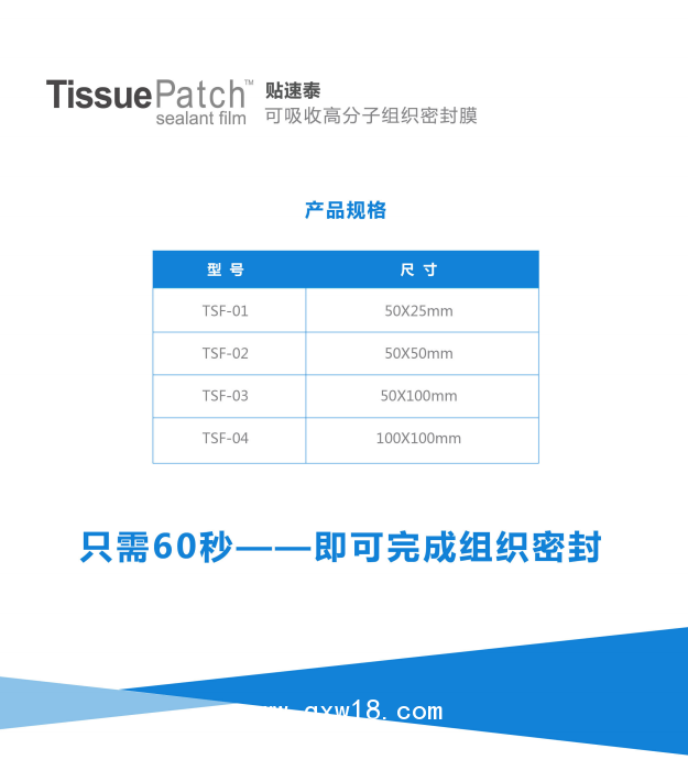 可吸收高分子組織密封膜