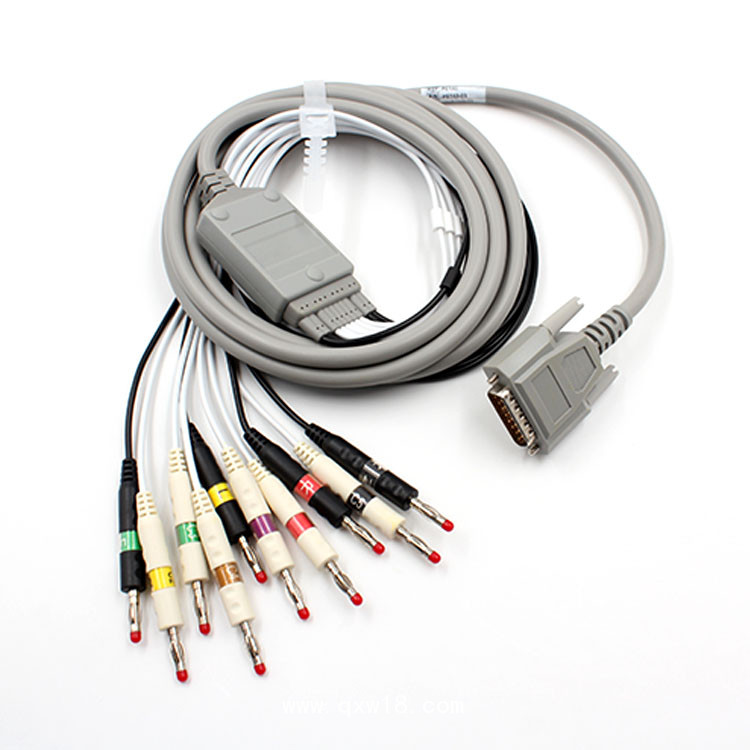 心電導(dǎo)聯(lián)線兼容各品牌三導(dǎo)五導(dǎo)監(jiān)護儀心電線導(dǎo)聯(lián)線扣子式夾子式