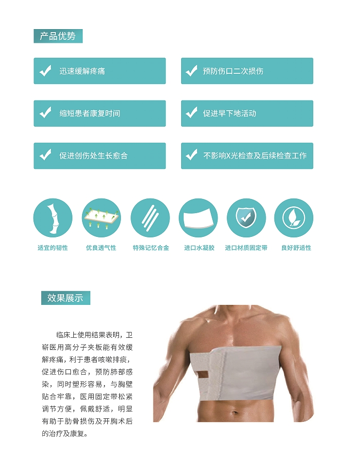 醫(yī)用高分子夾板（胸部護(hù)板、肋骨固定板）