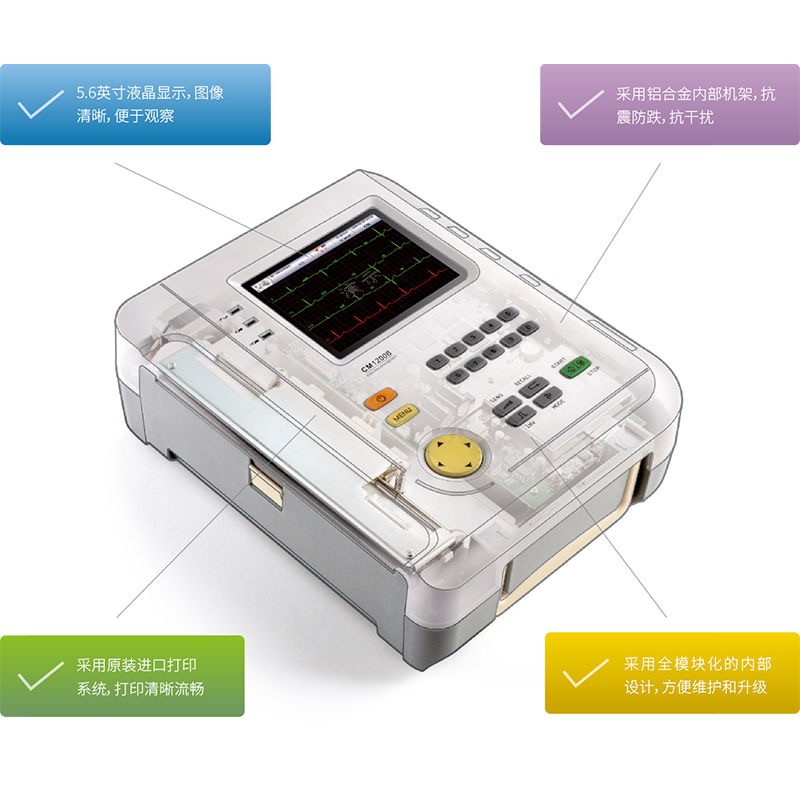 科曼CM1200B數(shù)字式十二道心電圖機十二導聯(lián)心電圖監(jiān)測儀