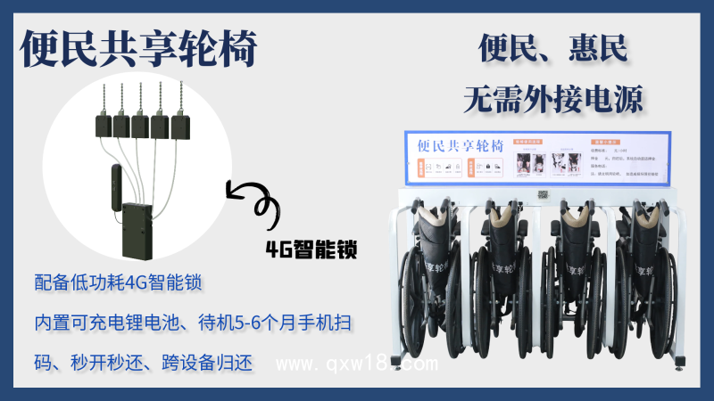 共享輪椅老人專用輪椅共享折疊輪椅