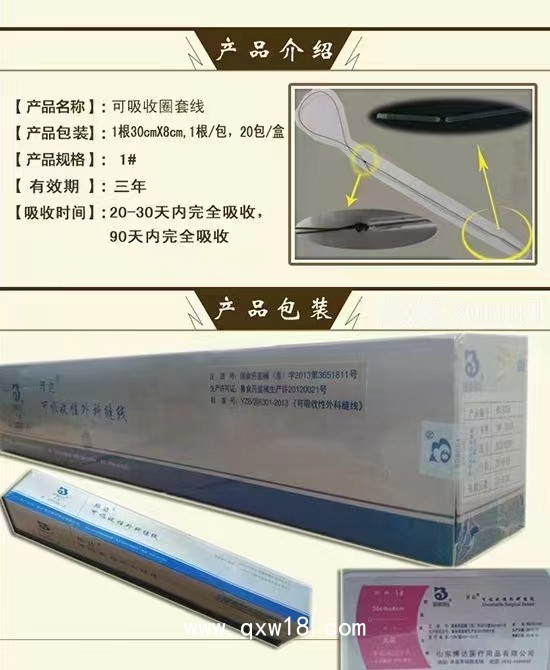 可吸收性外科縫線（內(nèi)窺鏡圈套線）可吸收縫線