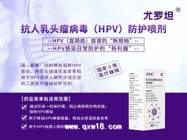 高低危HPV防治專用噴劑男女通用，尤羅坦