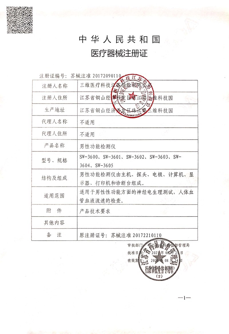 男性功能檢測儀